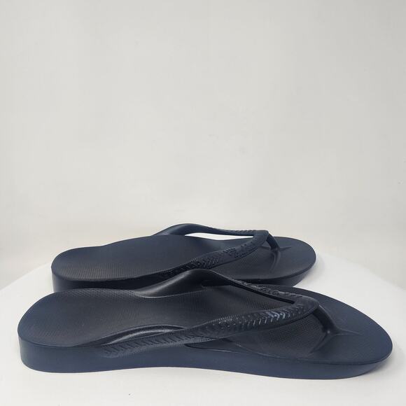 Archies Arch Support Flip Flops Men 13 Black Rubber Orthotic Sandals NWOT - Picture 9 of 13